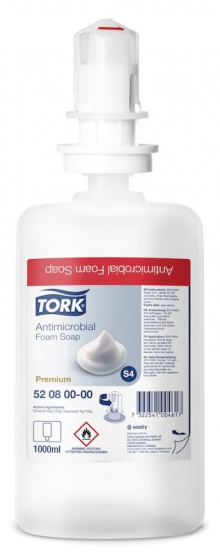 Antimikrobiální pěnové mýdlo TORK Premium, 1000 ml, S4