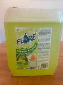 Flore Ultra Lime přípravek na mytí nádobí, vůně limetka 5 l
