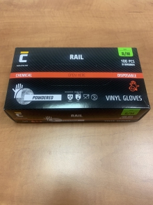 Rukavice vinylové, pudřené, bílé, balení 100 ks, vel. M