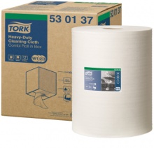 Čistící utěrka Tork Heavy-Duty, bílá, malá role v boxu, W1/W2/W3