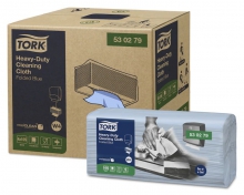 Čistící utěrky Tork Haevy-Duty, skládané, modré, 105 ks/bal, W4