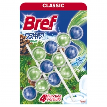 BREF  Power active PINE, WC závěs - kuličky, 3 x 50 g