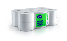 Toaletní papir Mini Jumbo 19, celuloza, 2 vrstvy, bílý, 12 rolí/balení