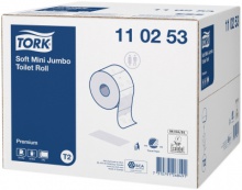 Jemný toaletní papír Tork Premium, Mini Jumbo, 2 vrstvy, bílý, T2