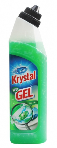 Krystal WC gel do košíčků - zelený, vůně lesa, 750 ml