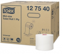 Toaletní papír Tork Universal, kompaktní role, 27 rolí/ktn, bílý, T6