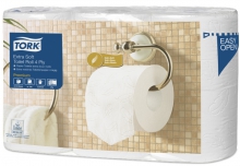 Toaletní papír extra jemný, bílý, 4-vrstvy, Tork Premium, konvenční role,42 rolí/ktn T4