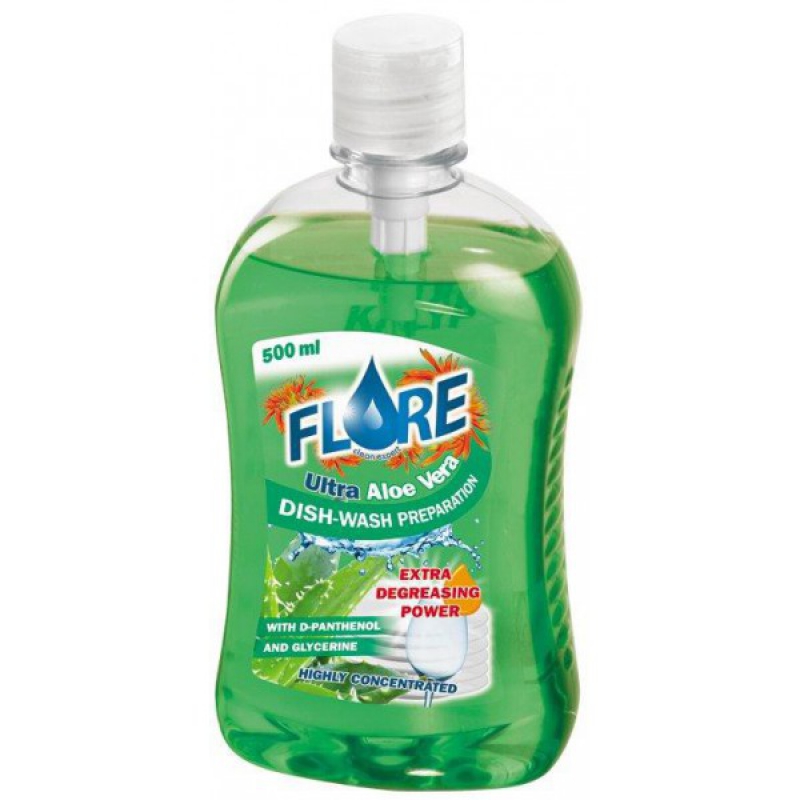 Flore Ultra Aloe Vera přípravek na mytí nádobí, vůně Aloe Vera, 500 ml